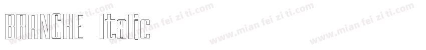 BRANCHE Italic字体转换